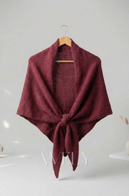 AVELY SHAWL - RED WINE